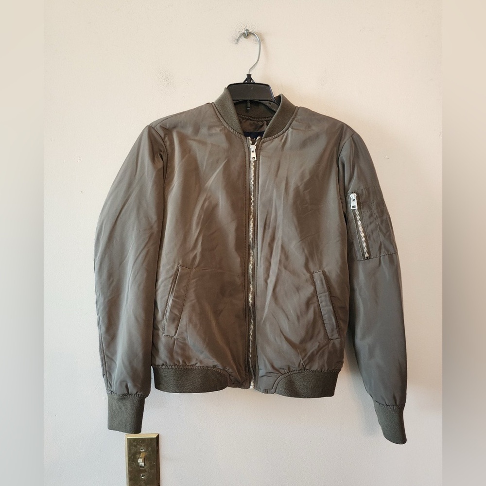 Blue rain olive green  jacket size womens xs